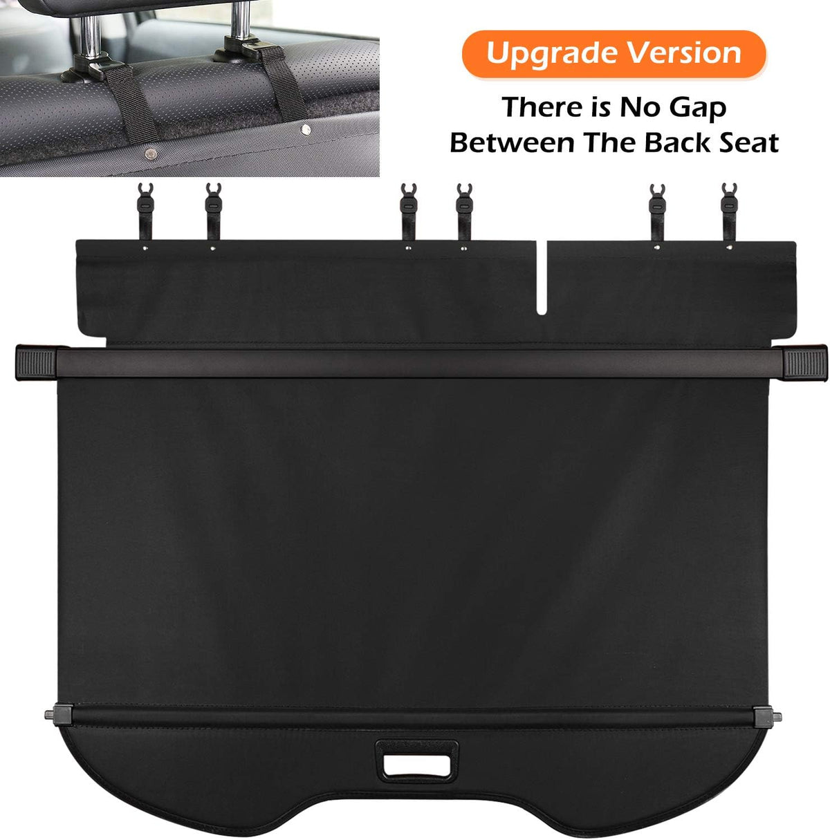 Black Retractable Rear Cargo Cover Pack of 2 T834050