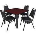 36 in. Breakroom Table with 4 Restaurant Stack Chairs M373671