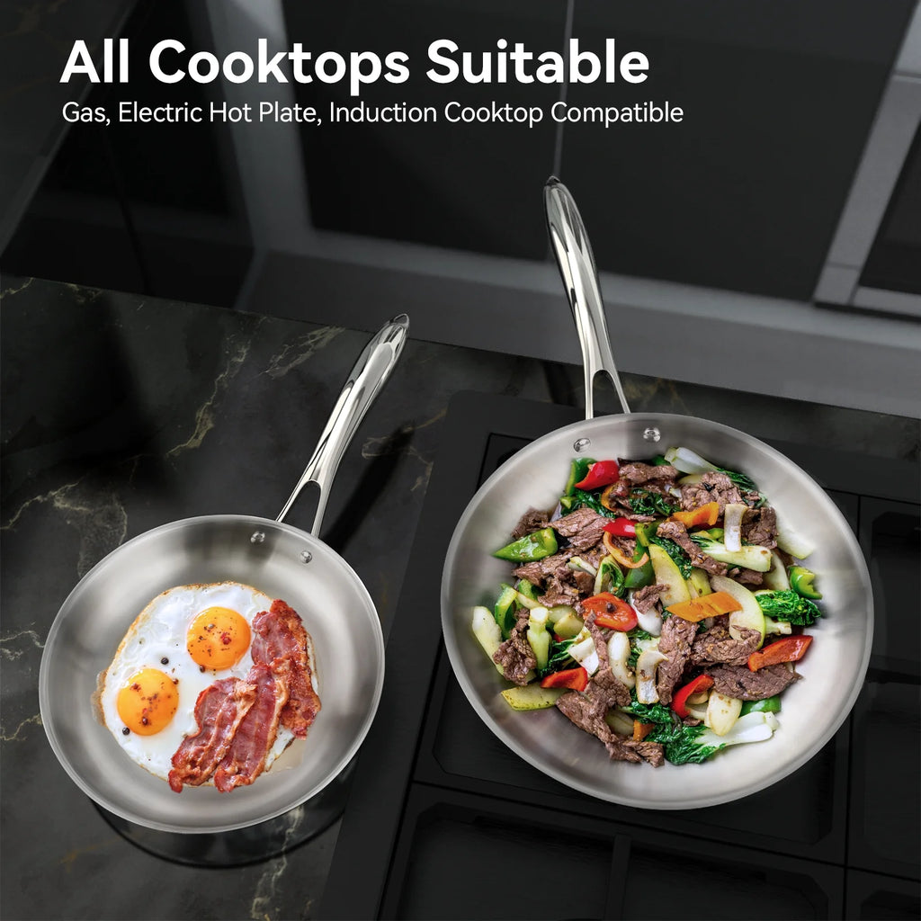 10PC Tri-Ply Stainless Steel Induction Cookware Set O4509