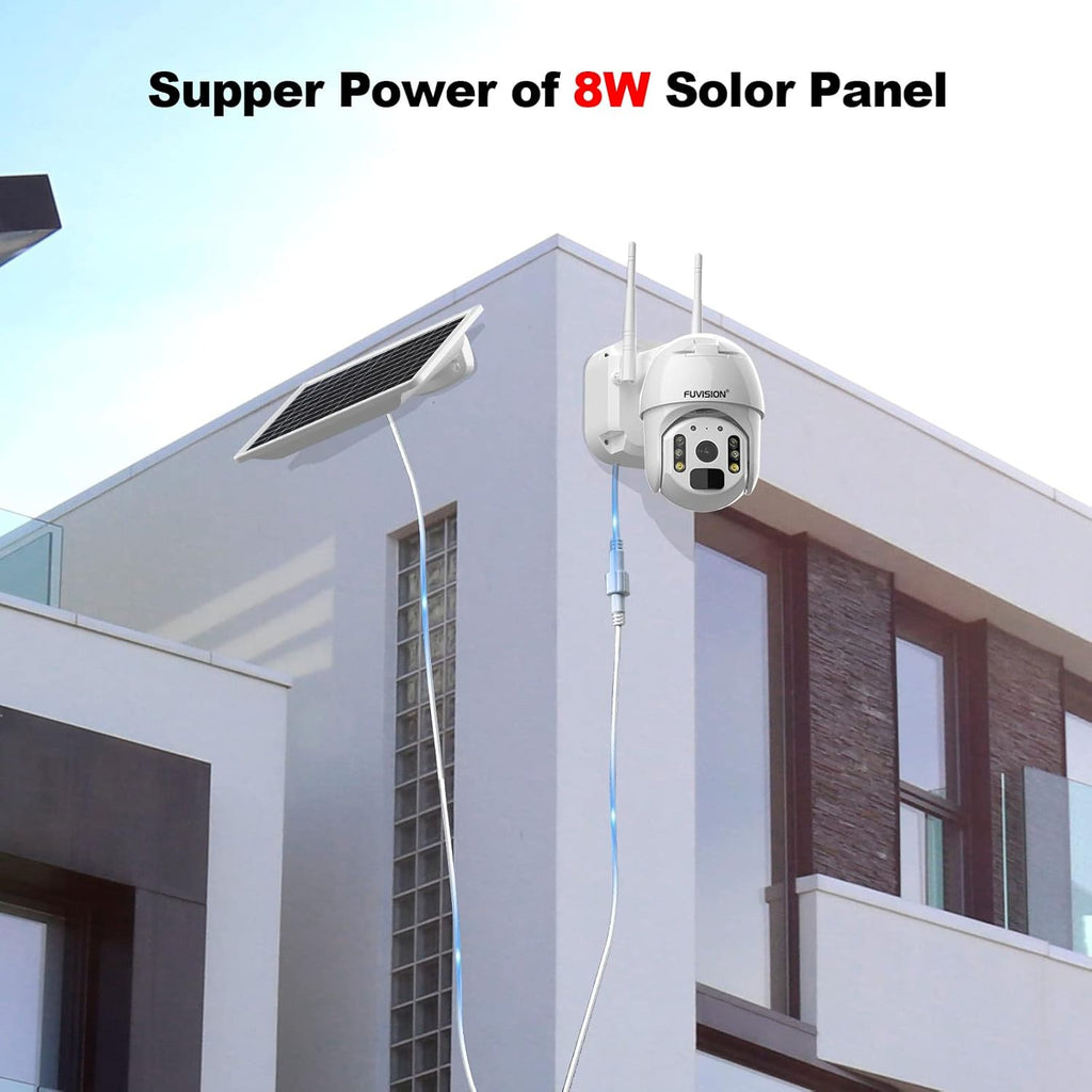 23600 Mah Solar Powered 1080P PTZ Security Camera E83617