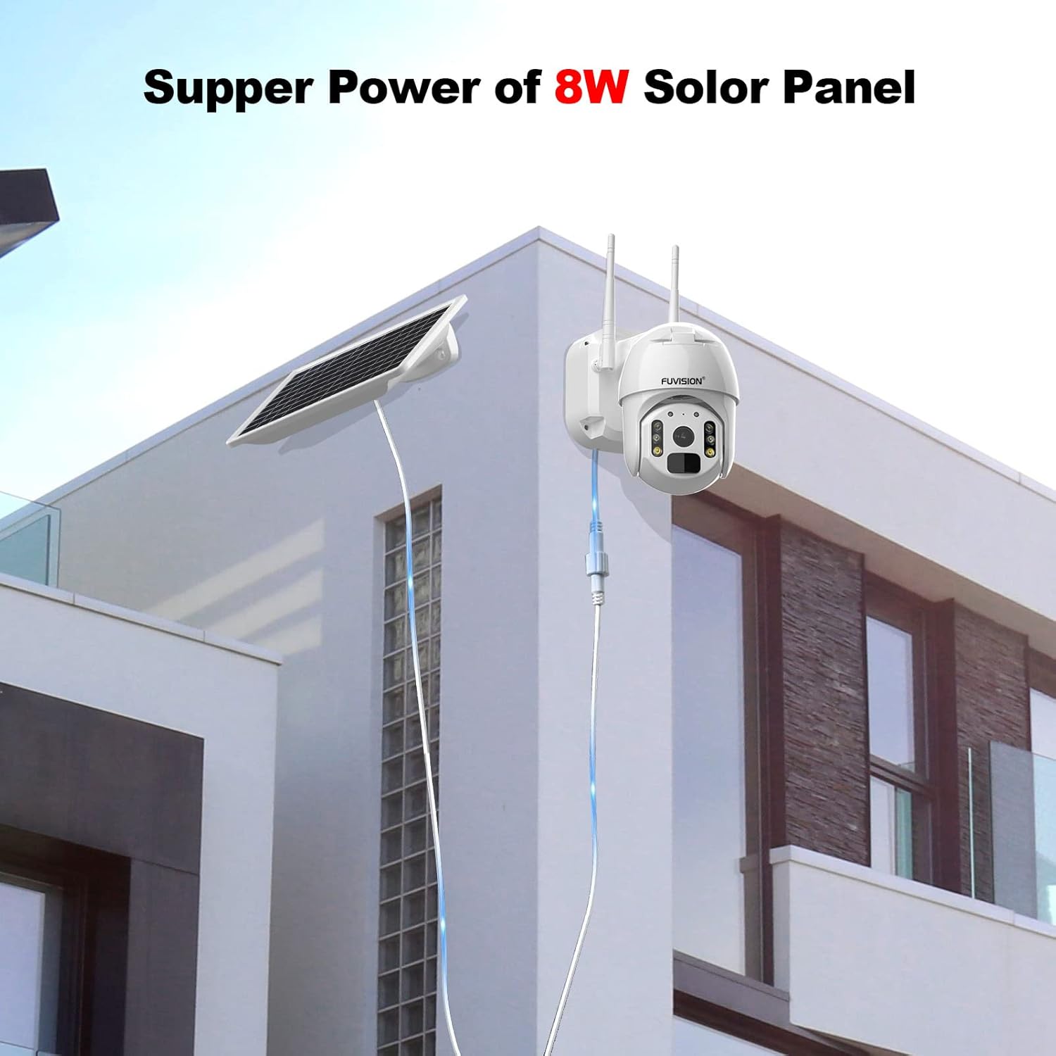 23600 Mah Solar Powered 1080P PTZ Security Camera E83617