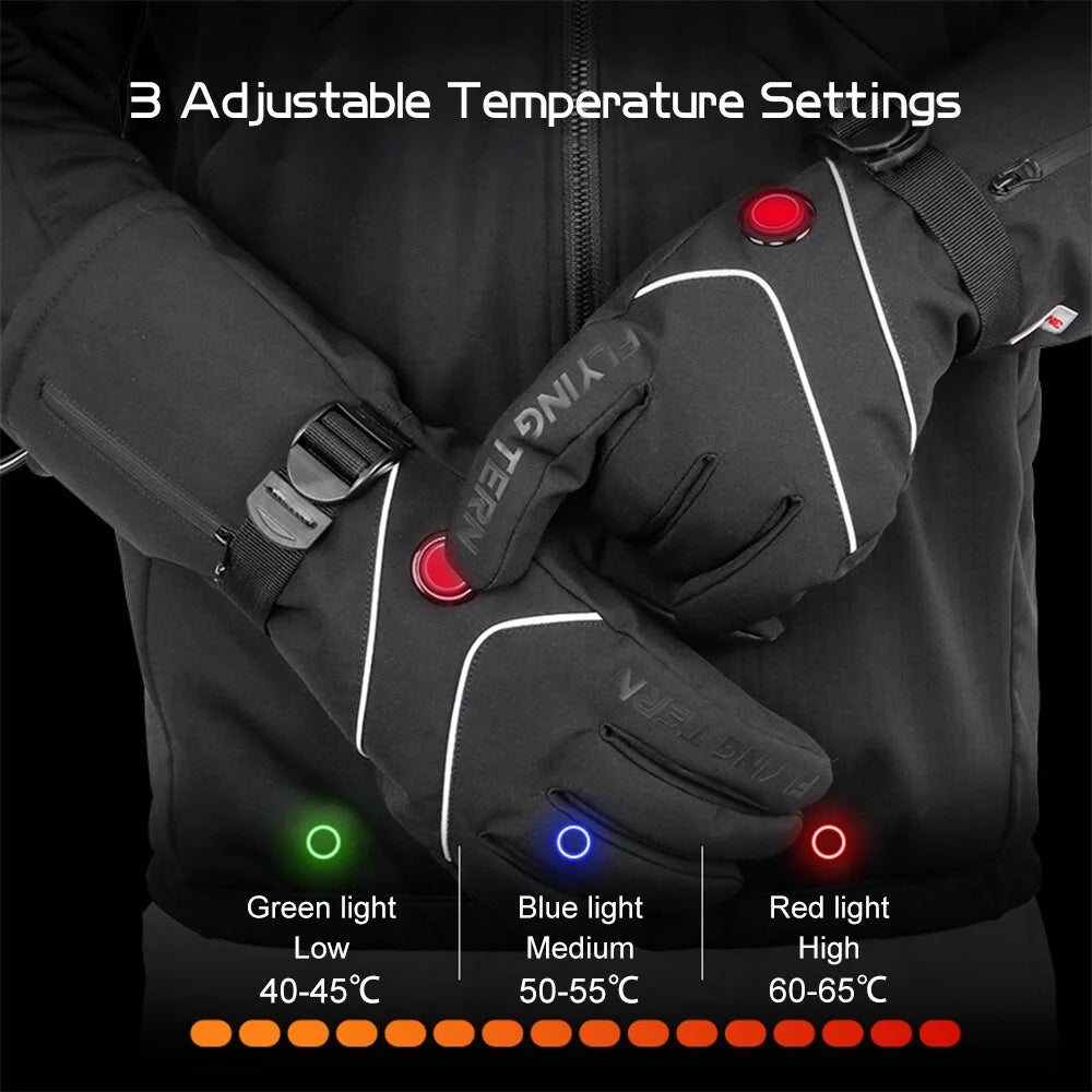 Waterproof Heated Ski Gloves with Battery C902