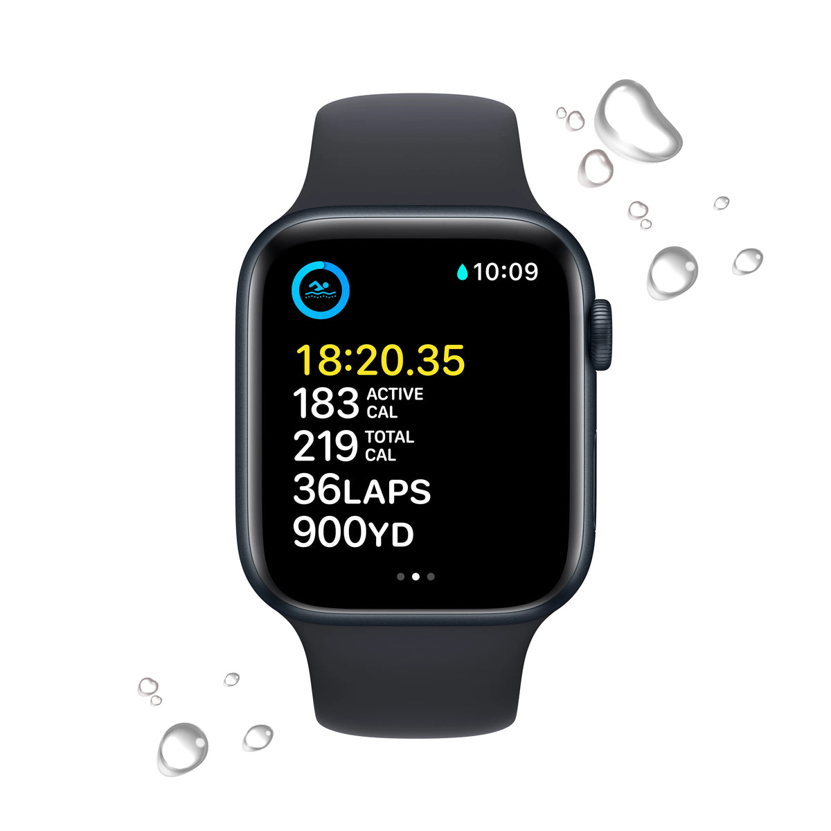Apple Watch SE 2nd Generation GPS 44mm Midnight Aluminum Case Sport Band G265859