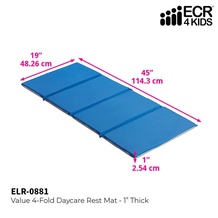 Blue and Grey 5-Pack Folding Rest Mat J3225