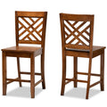 Walnut Brown 2-Piece Counter Stool Set F994347