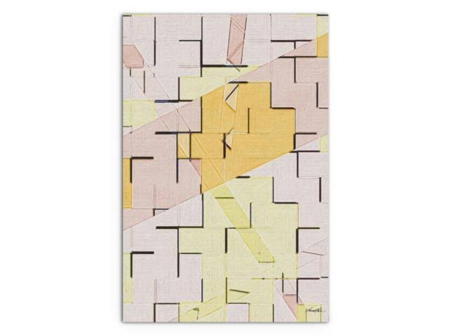Pastel Wall Premium Stretched Canvas in Multi-Color D351094