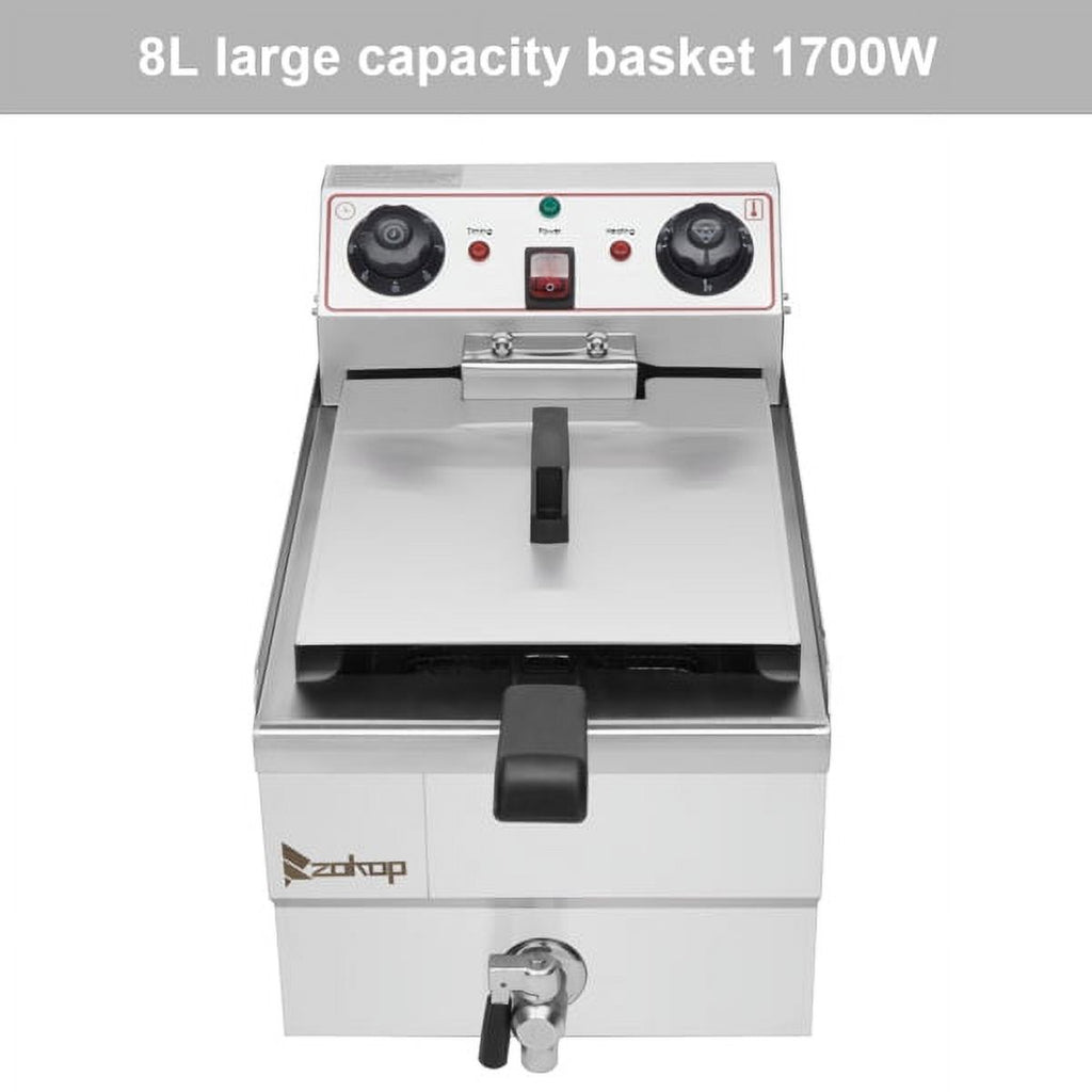 Stainless Steel Faucet Single Tank Deep Fryer 1700W G7755