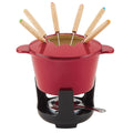 1.5-Quart Red Cast Iron Fondue Pot Set V245427