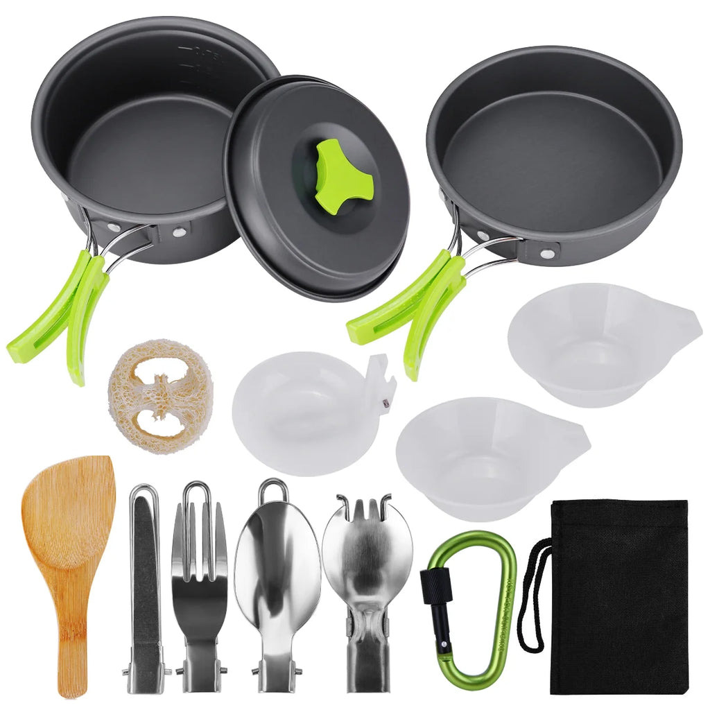 15 Pcs Non Stick Camping Cookware Set A283
