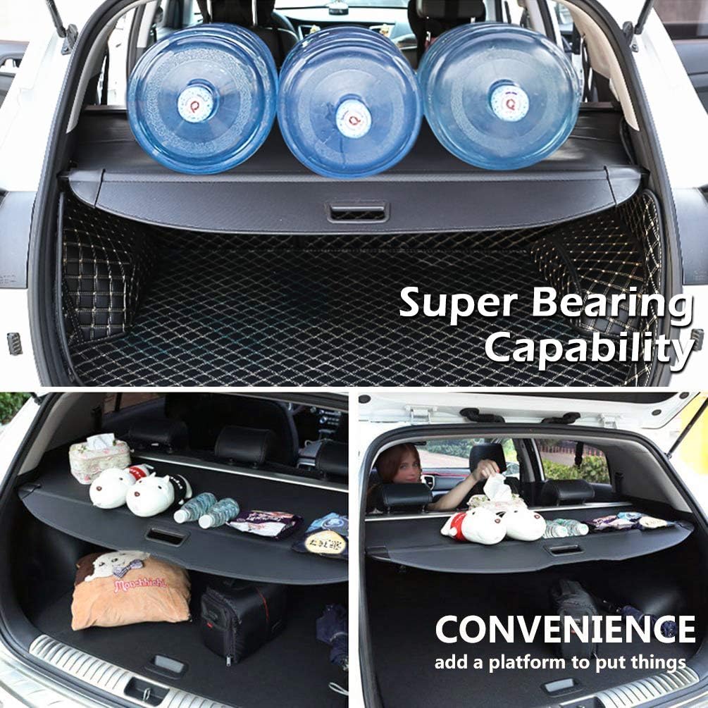 Black Retractable Rear Cargo Cover Pack of 2 T834050