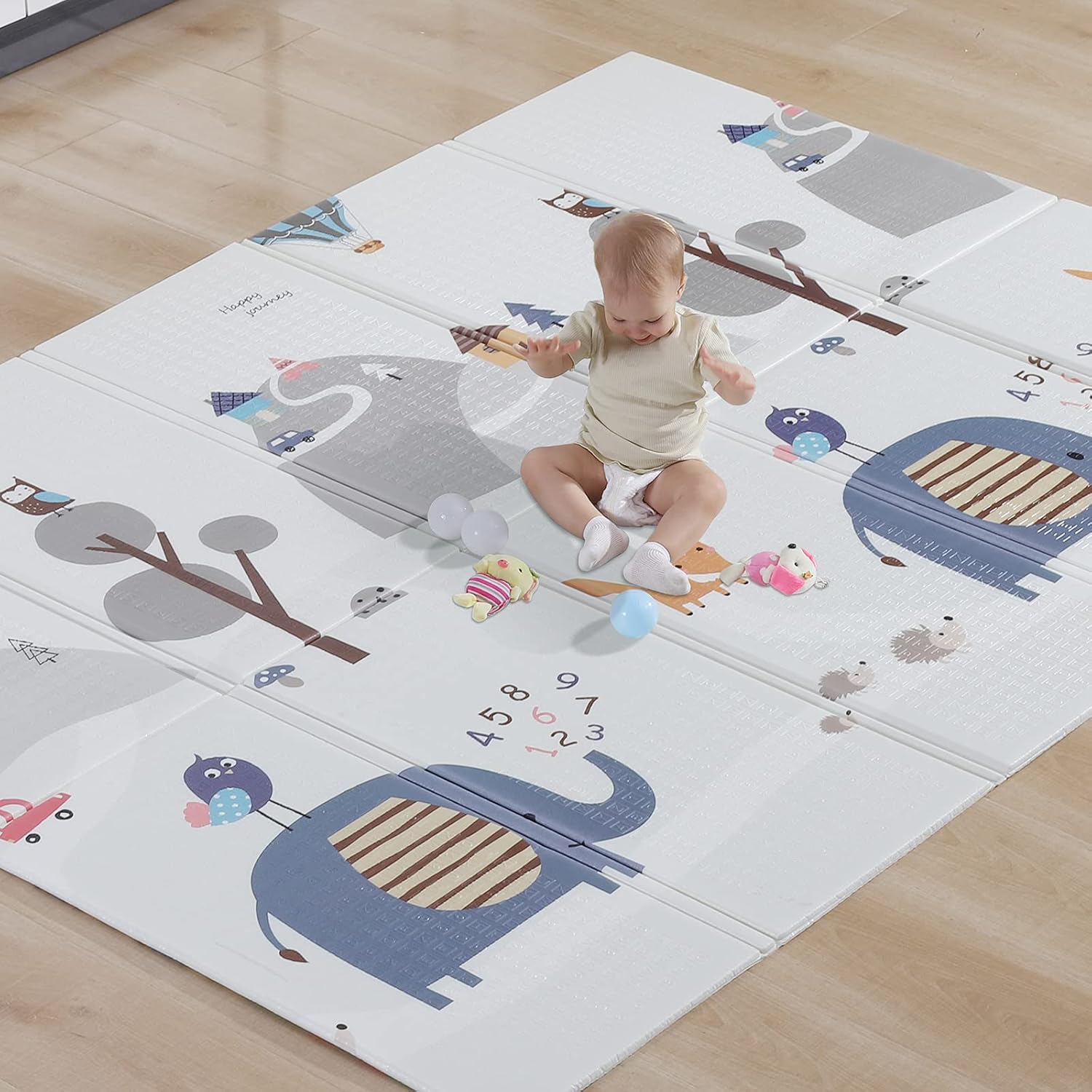 Extra Large Waterproof Non Toxic Soft Foam Baby Play Mat, 79 x 59 x 0.4 in, Pack of 2 Q4086