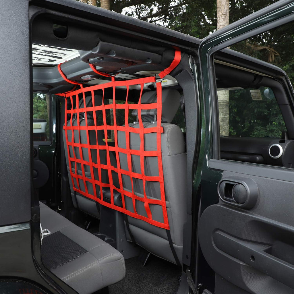 Red Pack of 2 Mesh Dog Car Divider for Jeep Wrangler X547