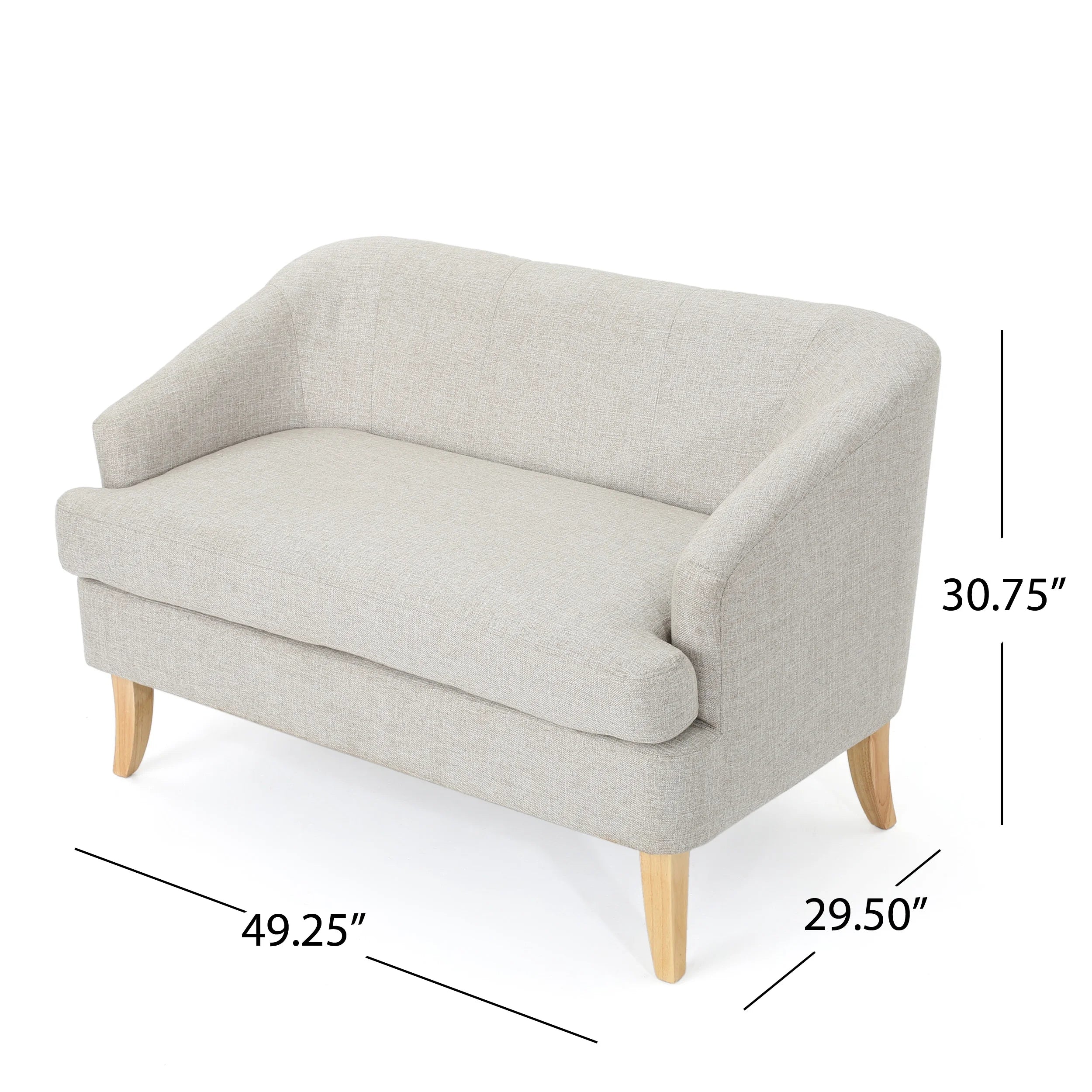 Beige Fabric Loveseat U15521