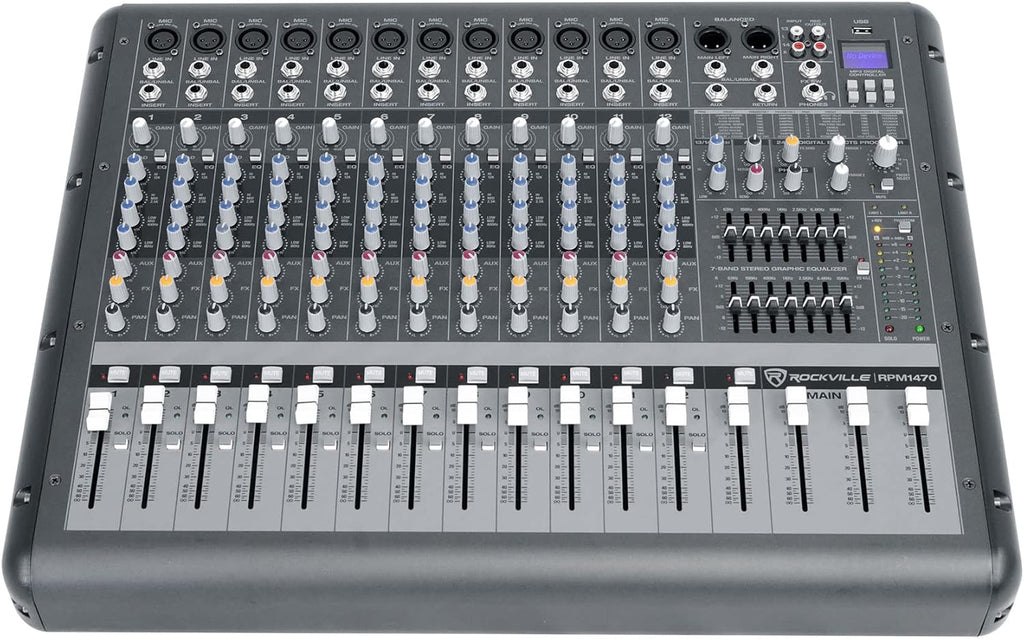 2000w Powered 4 Channel Mixer Stereo Amplifier with Bluetooth Q63645