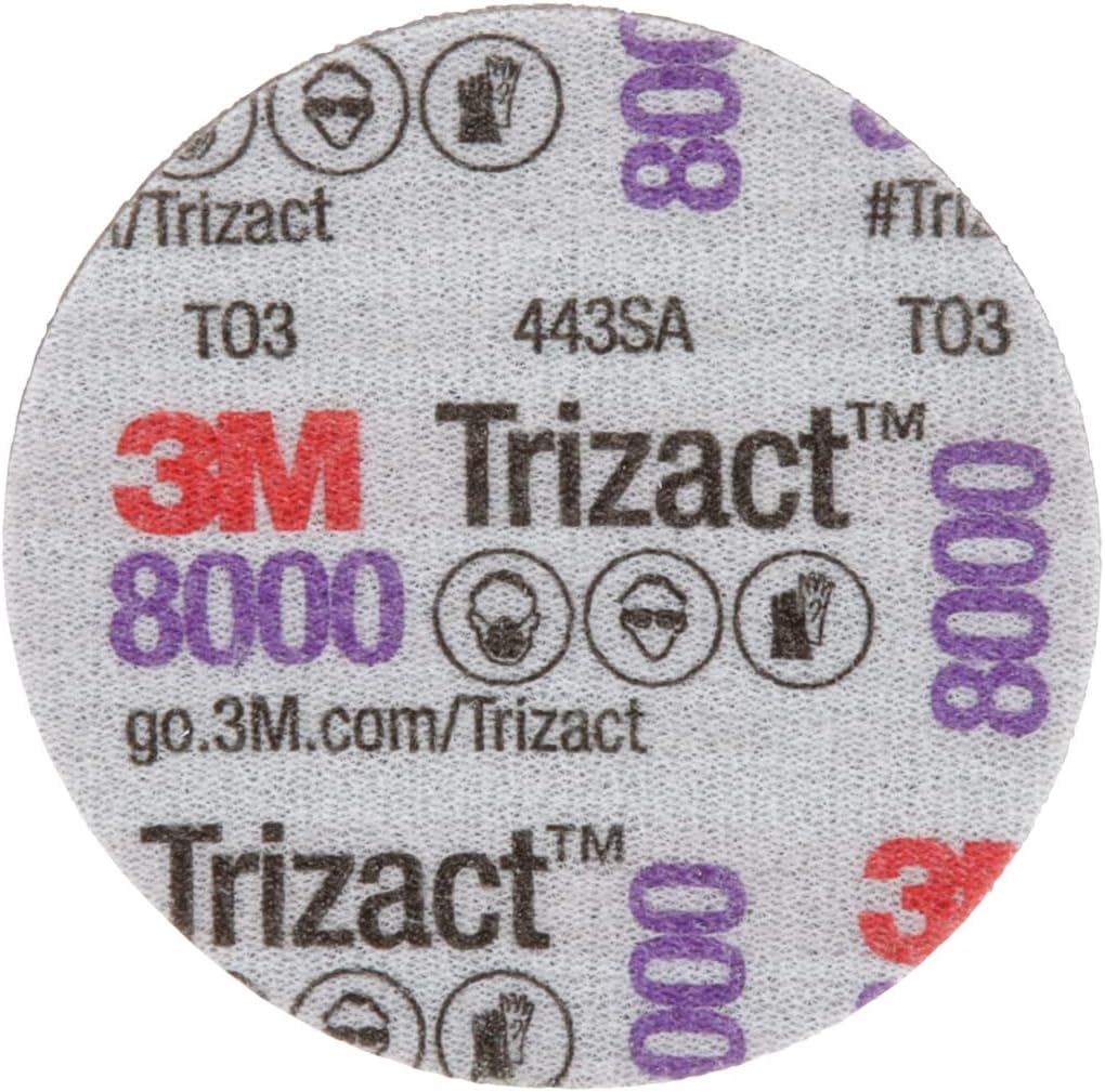 3M Hookit Foam Backing Abrasive Disc, 6 in, 3000 and 8000 Grade, 10 Discs/Carton, 4 Cartons/Case Pack of 2 E2376