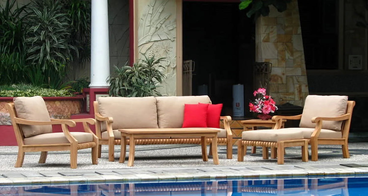 Teak Wood 5 Piece Sofa Set E9729