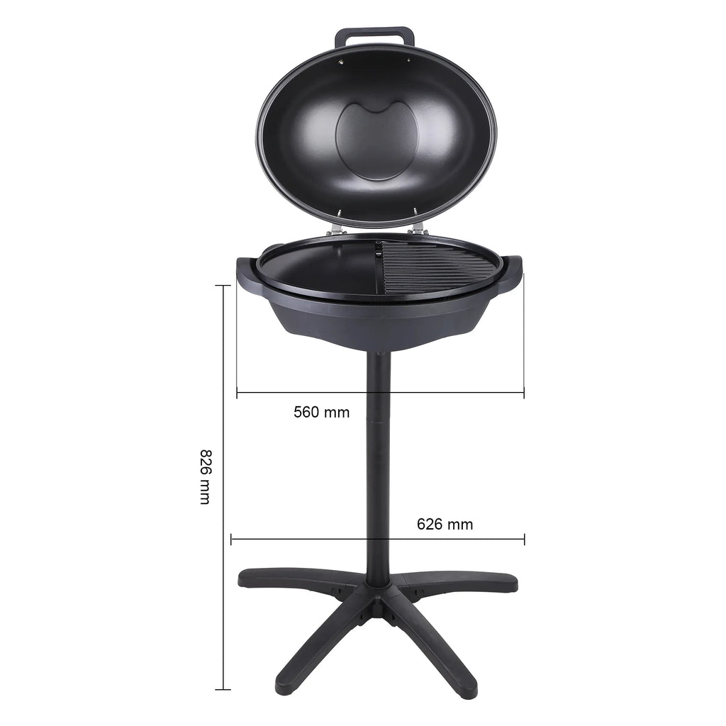 1800W Electric Grill with 2 Zone Grilling Surface C41691