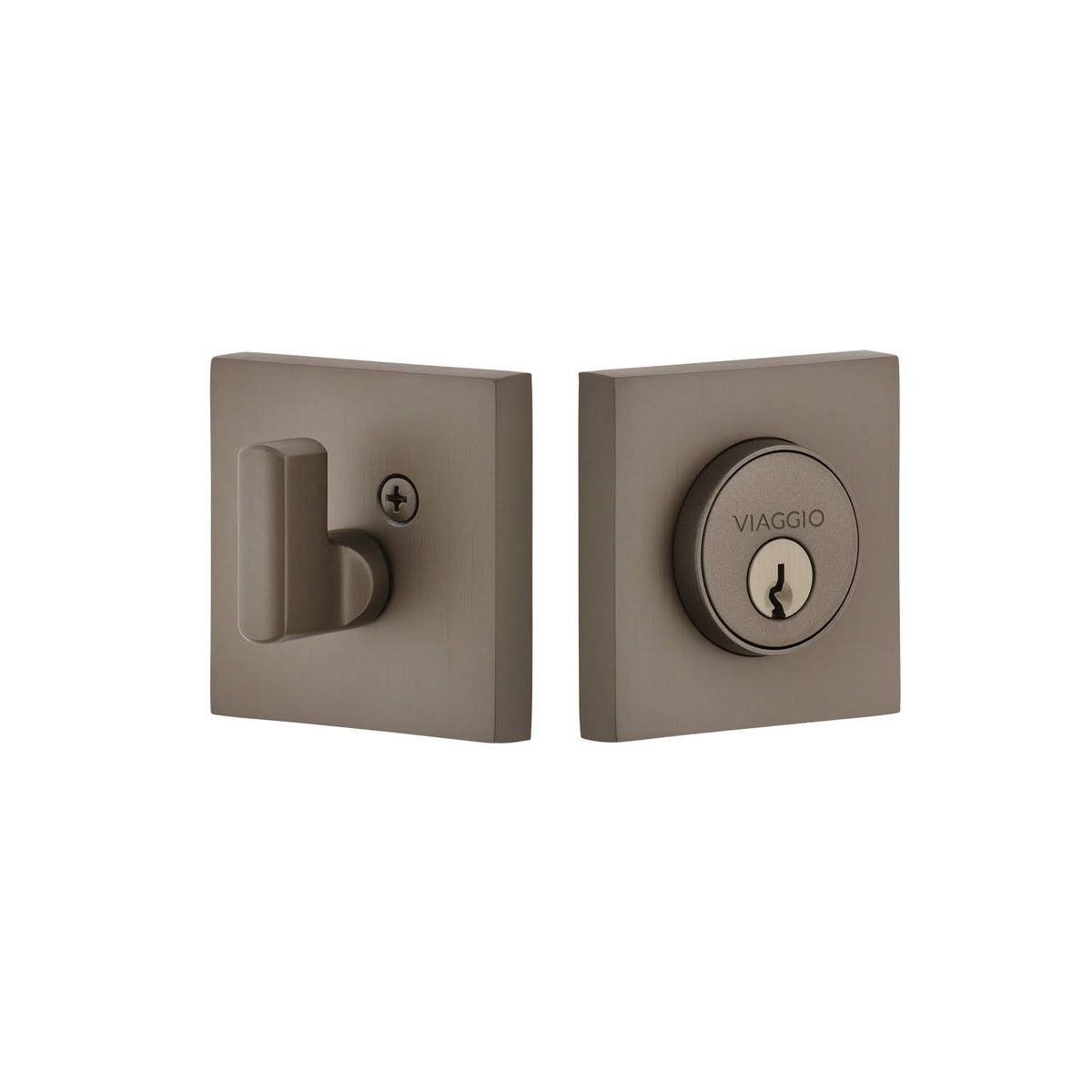 Titanium Gray Single Cylinder Deadbolt J101123
