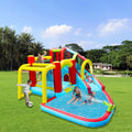 7 in 1 Inflatable Water Park Bouncer with Splash Pool L77826