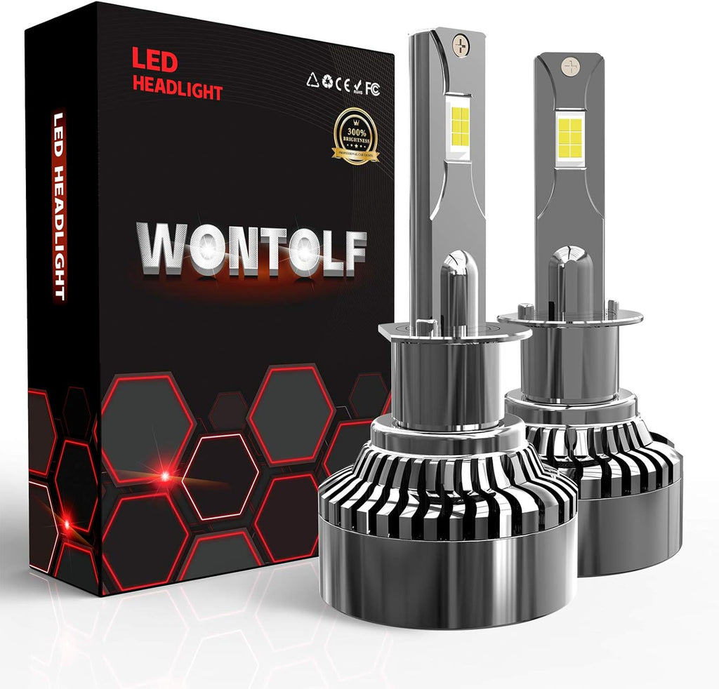 H1 LED Headlight Bulbs 6000K Cool White IP68 Pack of 2 Z136764