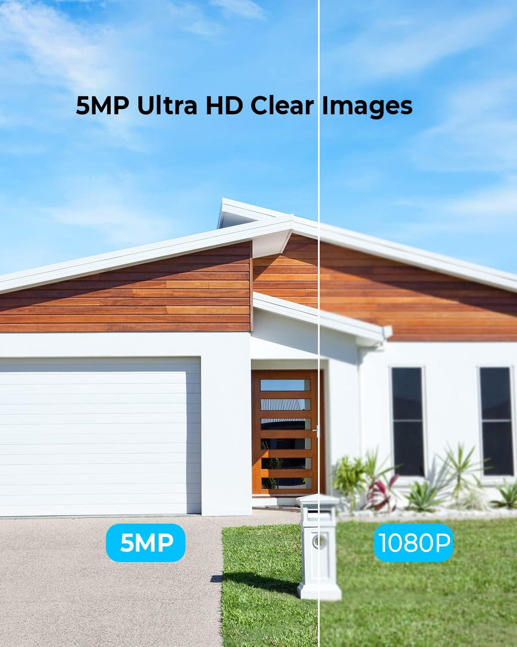 5MP PoE IP Camera with Two-Way Audio, Full-Color Night Vision, AI Human Detection, IP66 Weatherproof Z366