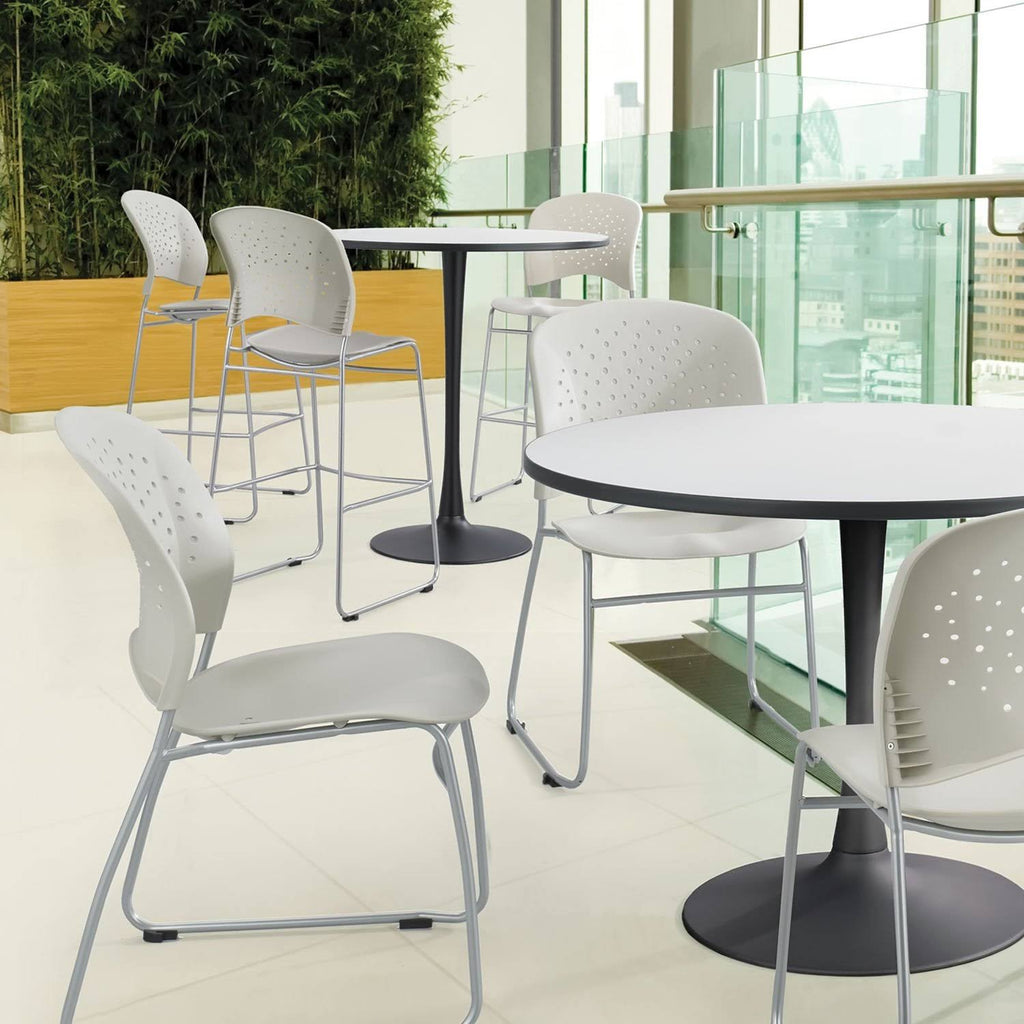 Gray/Black Round Sitting Height Chair H2180
