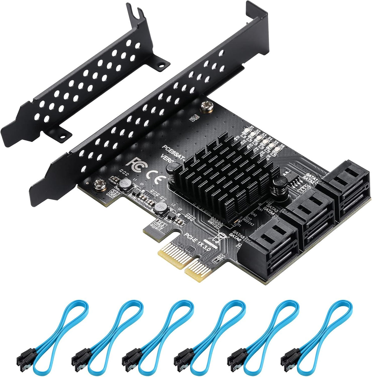 PCIe 4X SATA Card, 6 Ports, Non-Raid, SATA 3.0 B85698