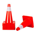 6 Packing Orange PVC Traffic Safety Cones with Reflective Collar K57839