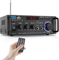 Wireless Bluetooth Stereo Power Amplifier, 200W Dual Channel, with RCA, USB, SD, MIC IN, FM Radio V7662