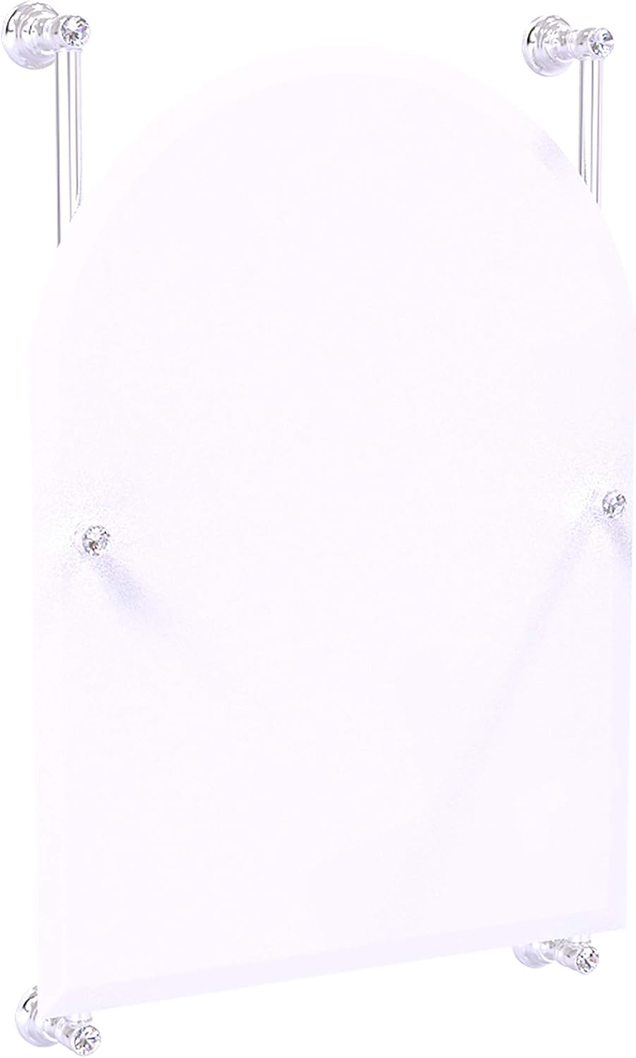 Polished Chrome Arched Top Frameless Wall Mirror F717157