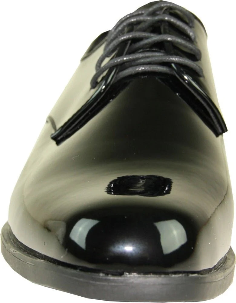 Black Patent Wrinkle Free Dress Shoe D8283