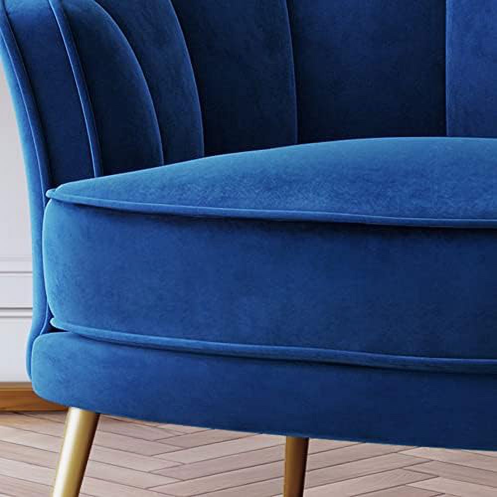 Modern Velvet Accent Barrel Chair R4785