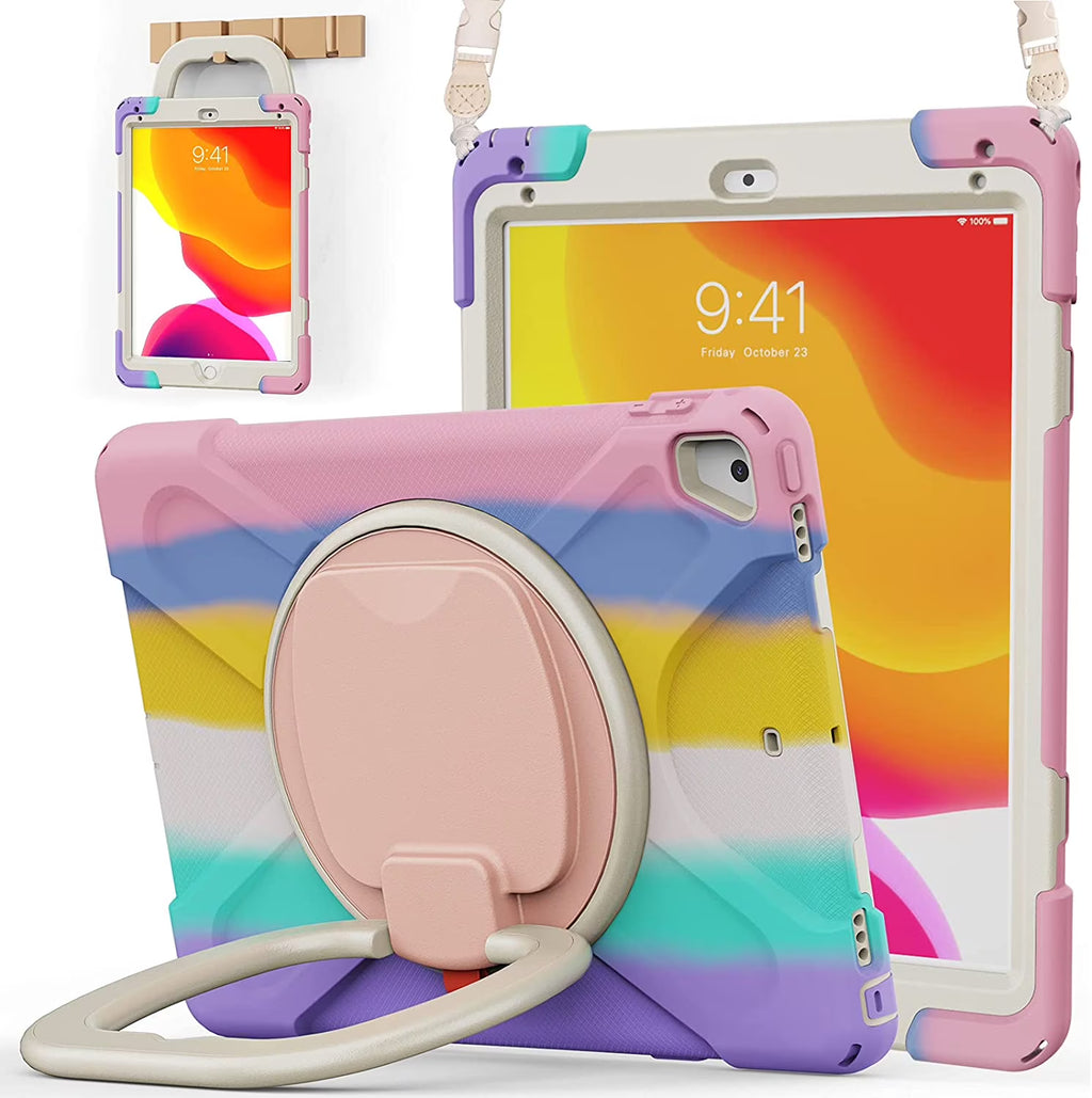 Shockproof Case with Pen Holder, Swivel Stand and Shoulder Strap H20470