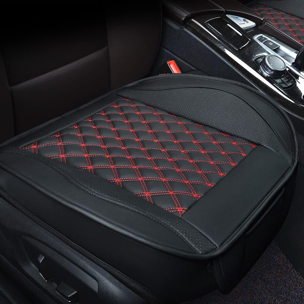 2 PCS Black Leather Car Seat Covers J15702