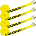 4 Pack 2 Inch x 27 Foot Yellow Winch Strap with Flat Hook D24628