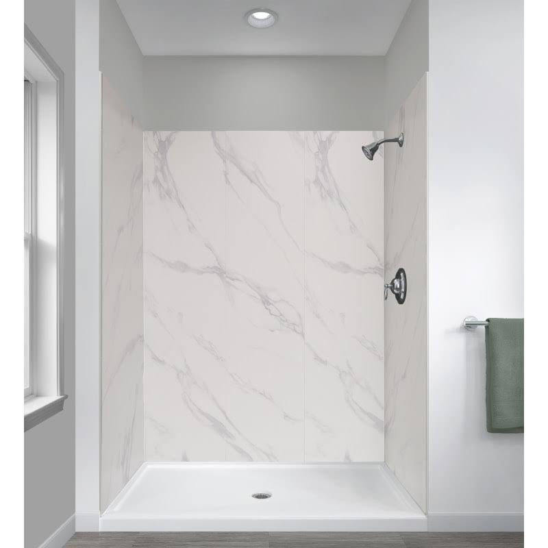 Five Panel Alcove Shower - Carrara White A73889