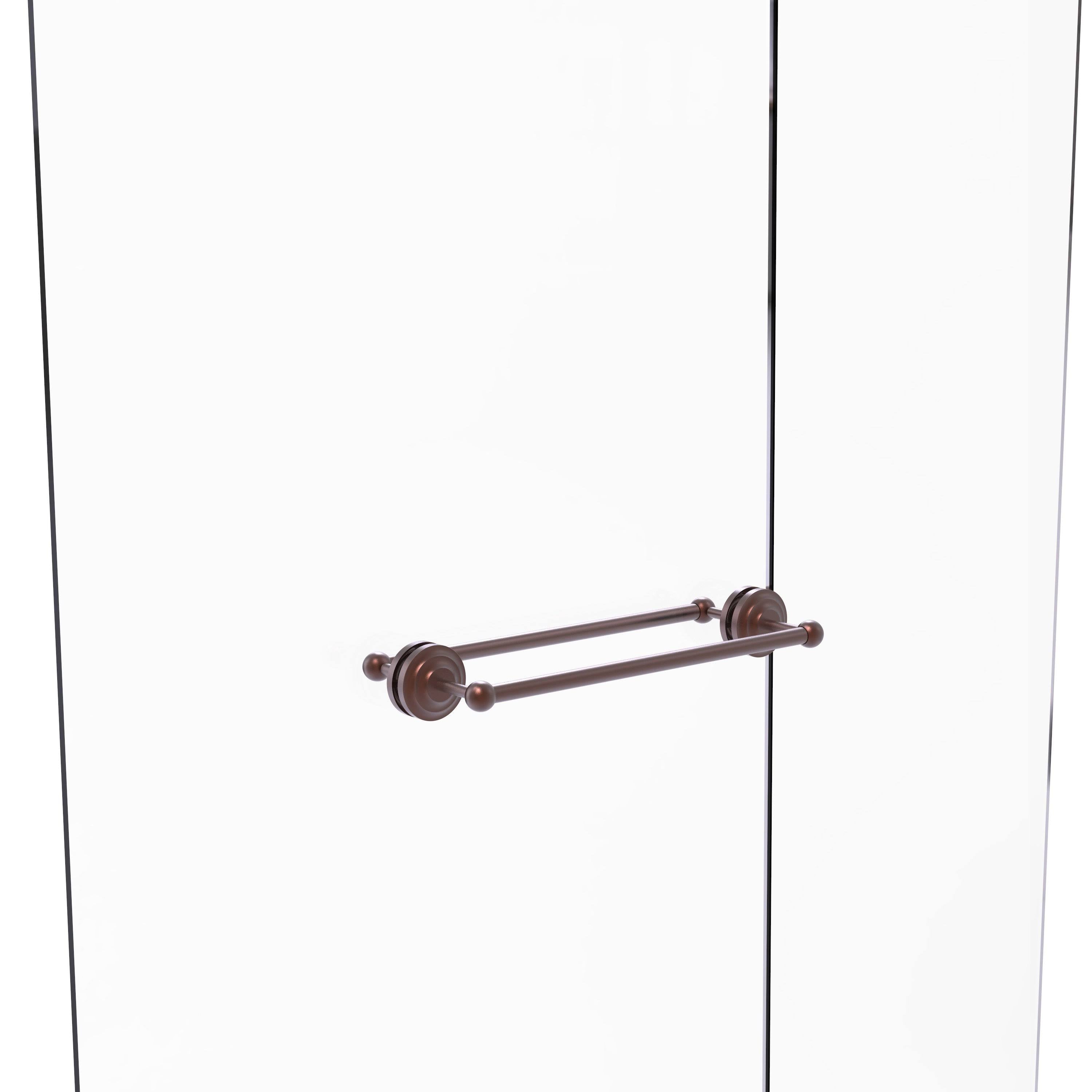 Antique Copper 18 Inch Shower Door Towel Bar I49392