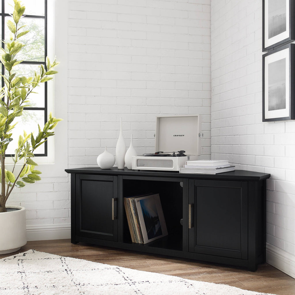 Corner TV Stand Dark Walnut J639