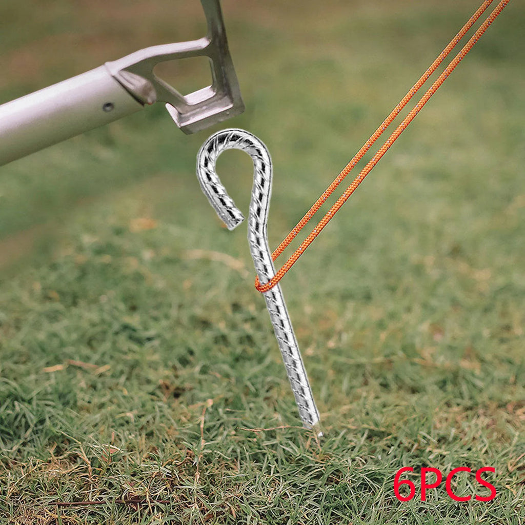 6 Pieces Tent Stakes with Hook 30CM V7474