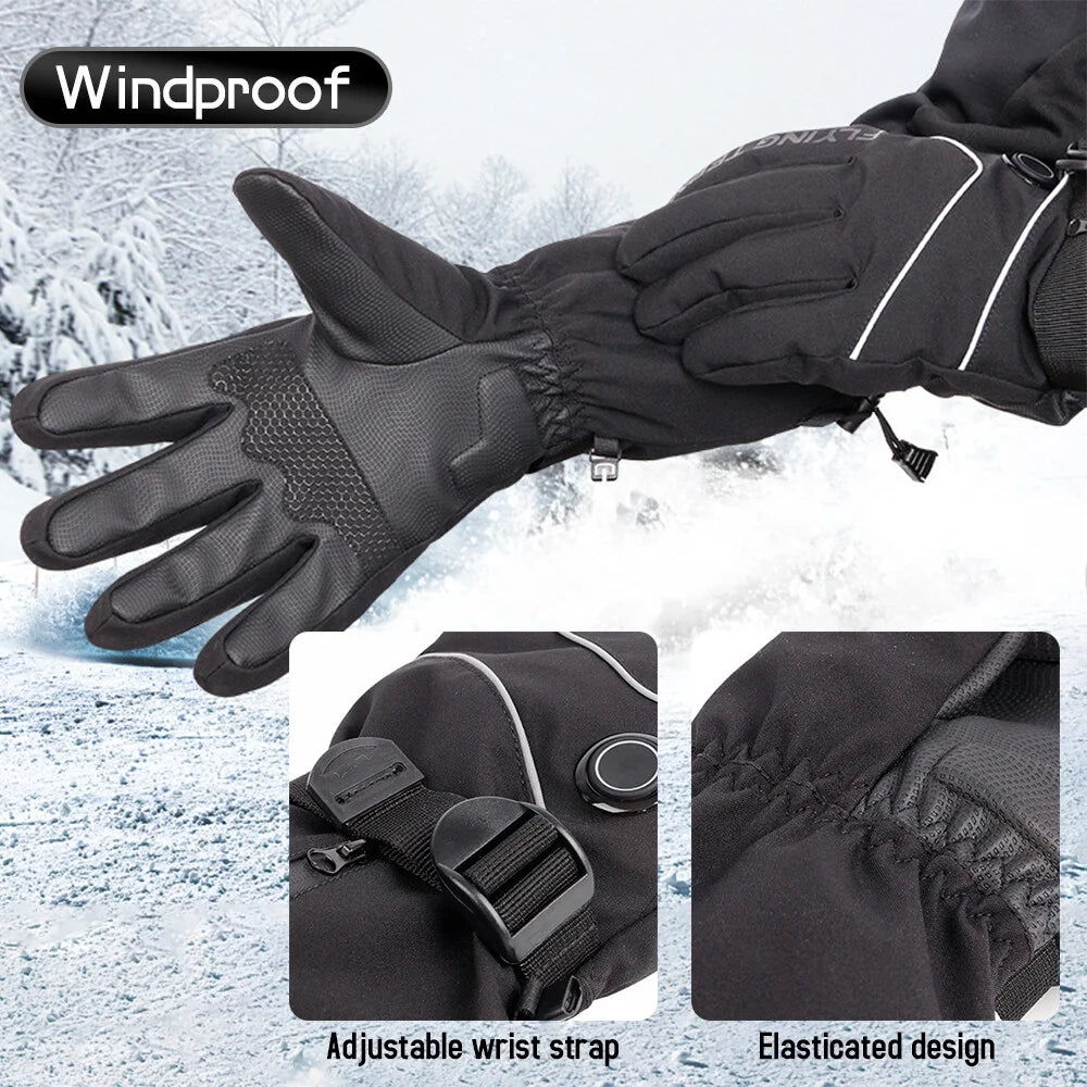 Waterproof Heated Ski Gloves with Battery C902