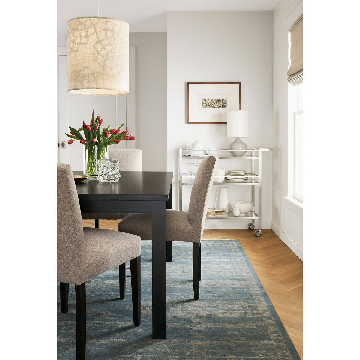 Modern Side Chair in Declan Curry with Charcoal Legs O52356