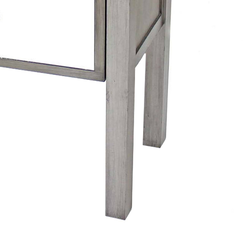 Gray End Table with 2 Storage Drawers J933604