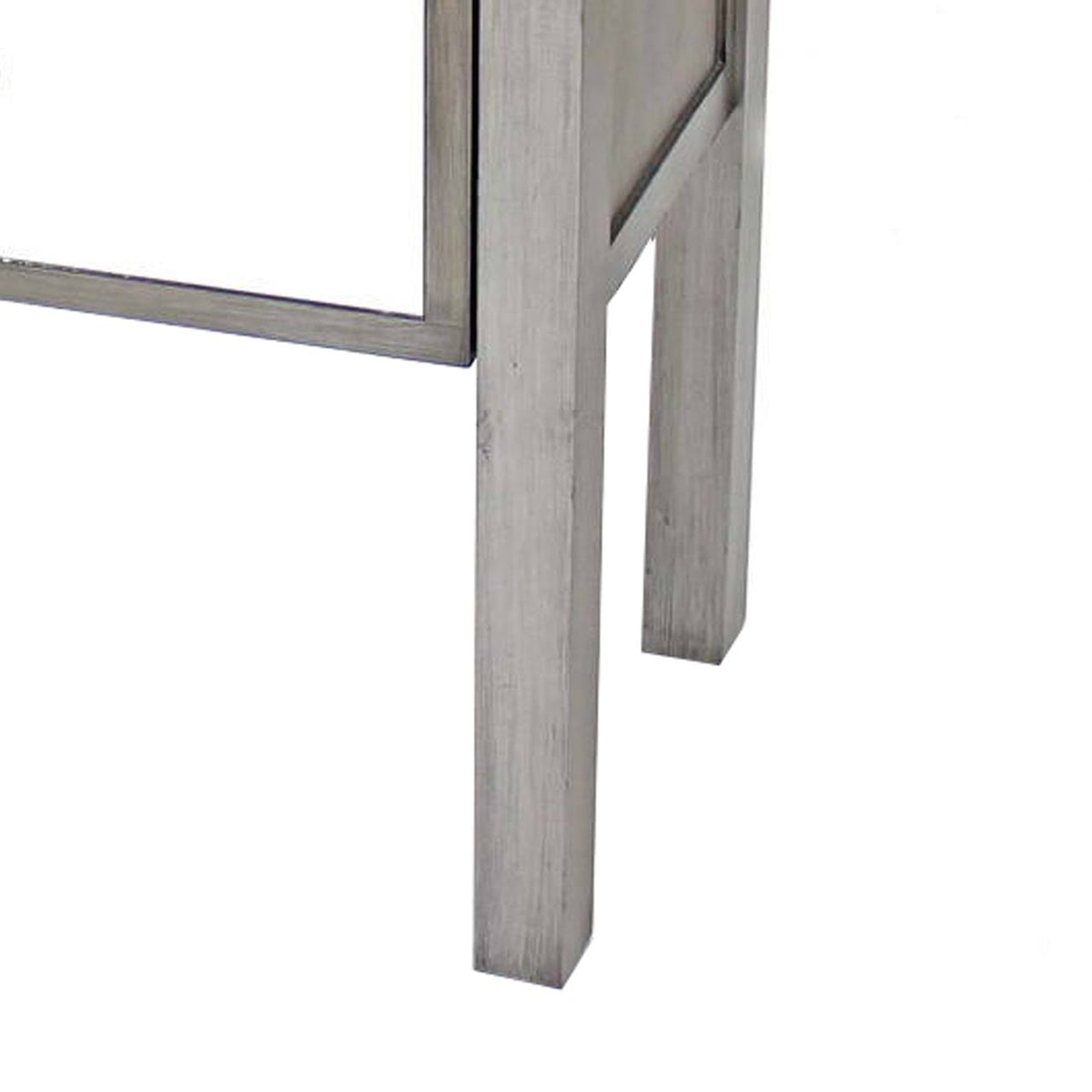 Gray End Table with 2 Storage Drawers J933604