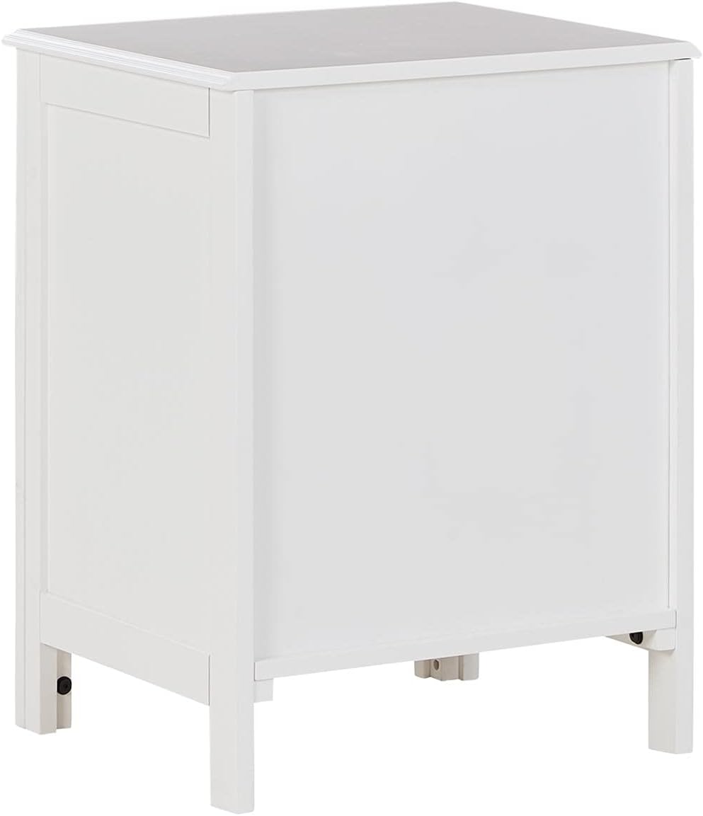 White Accent Cabinet End Table A959