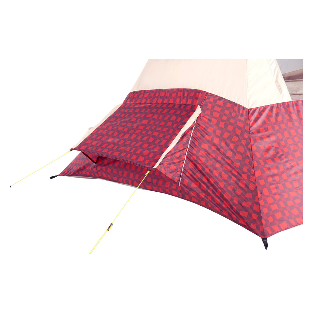 Red Plaid 5 Person Camping Teepee Tent G759