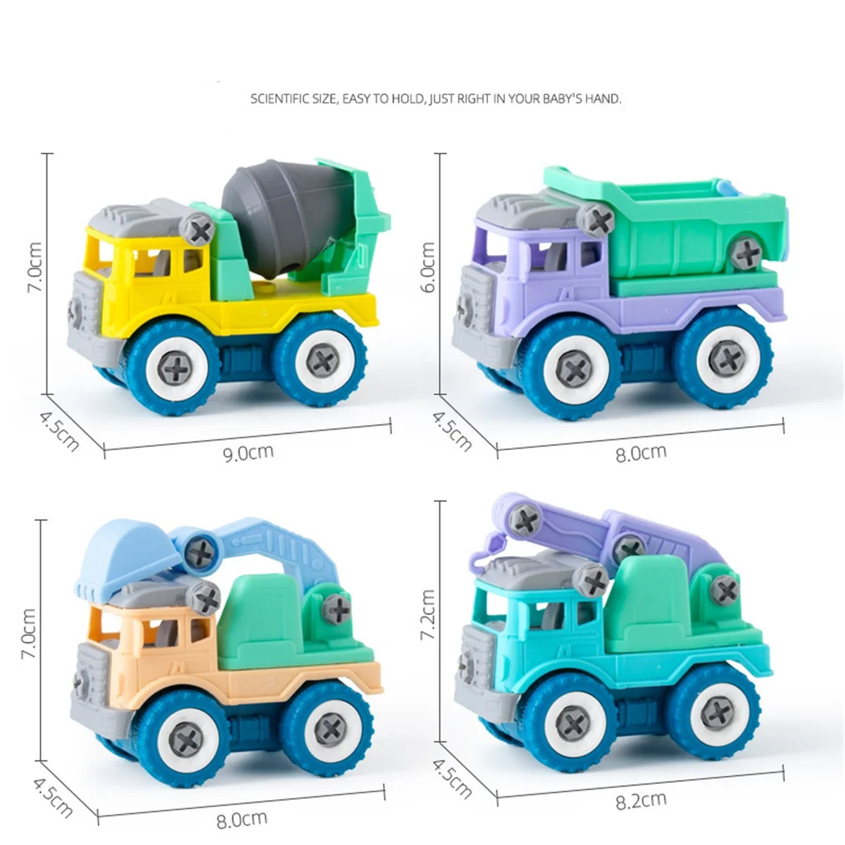 Set of 4 Construction Vehicle Toy Y97536