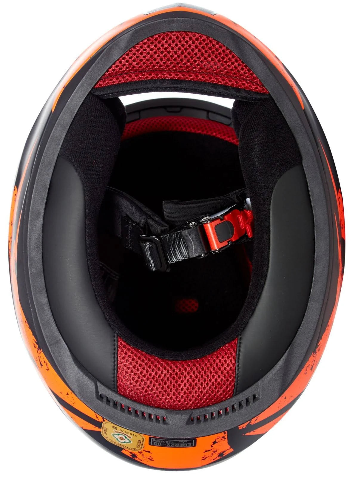 Matt Black Orange Deadbolt Helmet J678