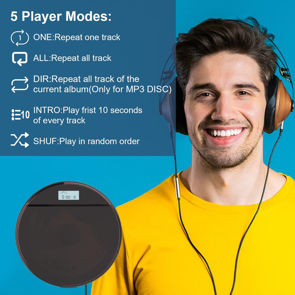 Portable CD Player with Headphones T114