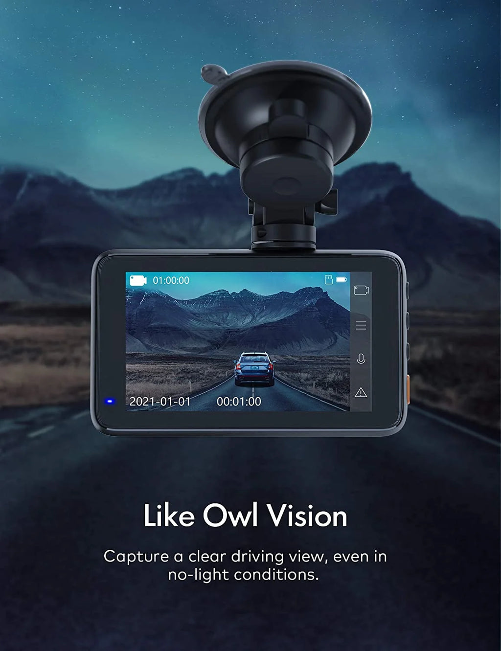 1080P Dash Cam with 170° Wide Angle, Black L307746