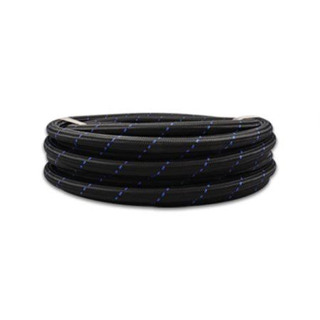 Braided Flex Hose Two-Tone Black/Blue Nylon 10 Foot Roll H133